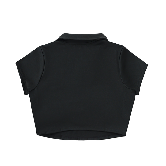 All In "Soulbound" V-Neck Crop Top