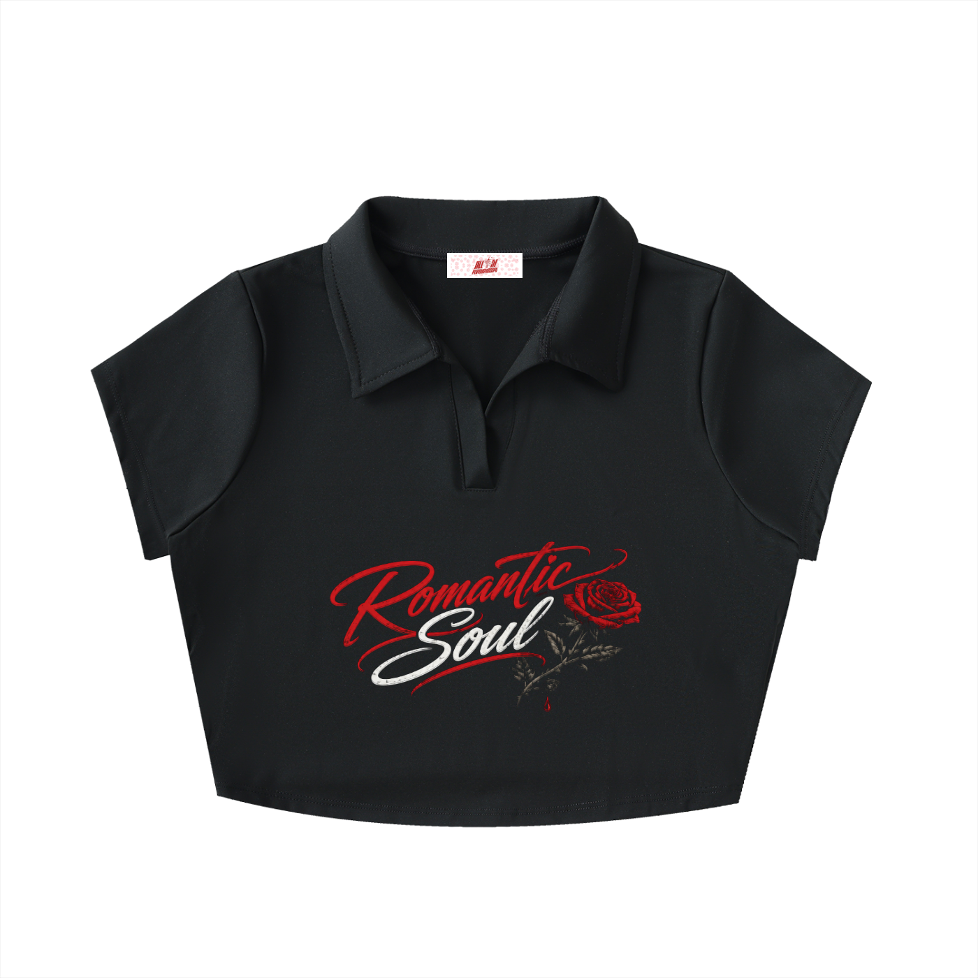 All In "Soulbound" V-Neck Crop Top