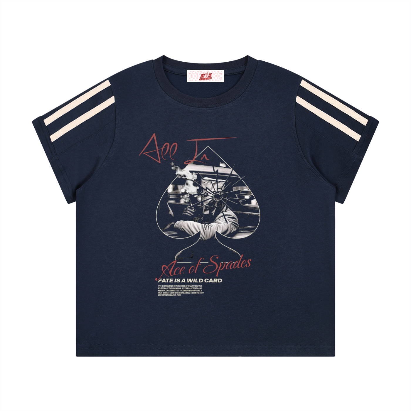 Ace of Spades Women's Varsity Stripe T-Shirt