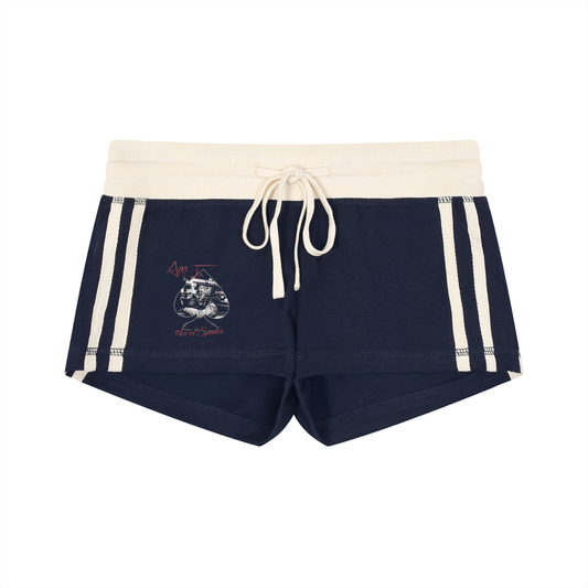 Ace of Spades Women's Contrast Stripe Track Shorts