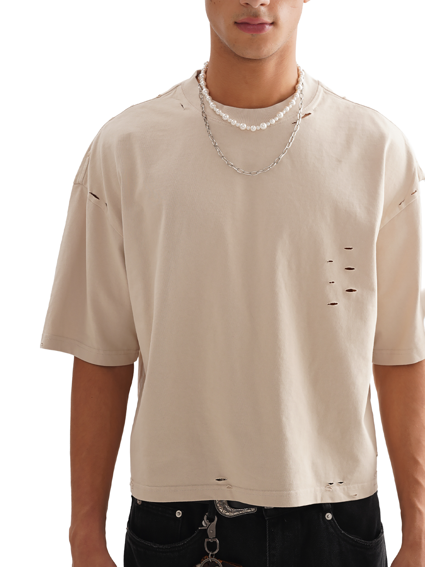 "Heartless" Classic Frayed Boxy Tee