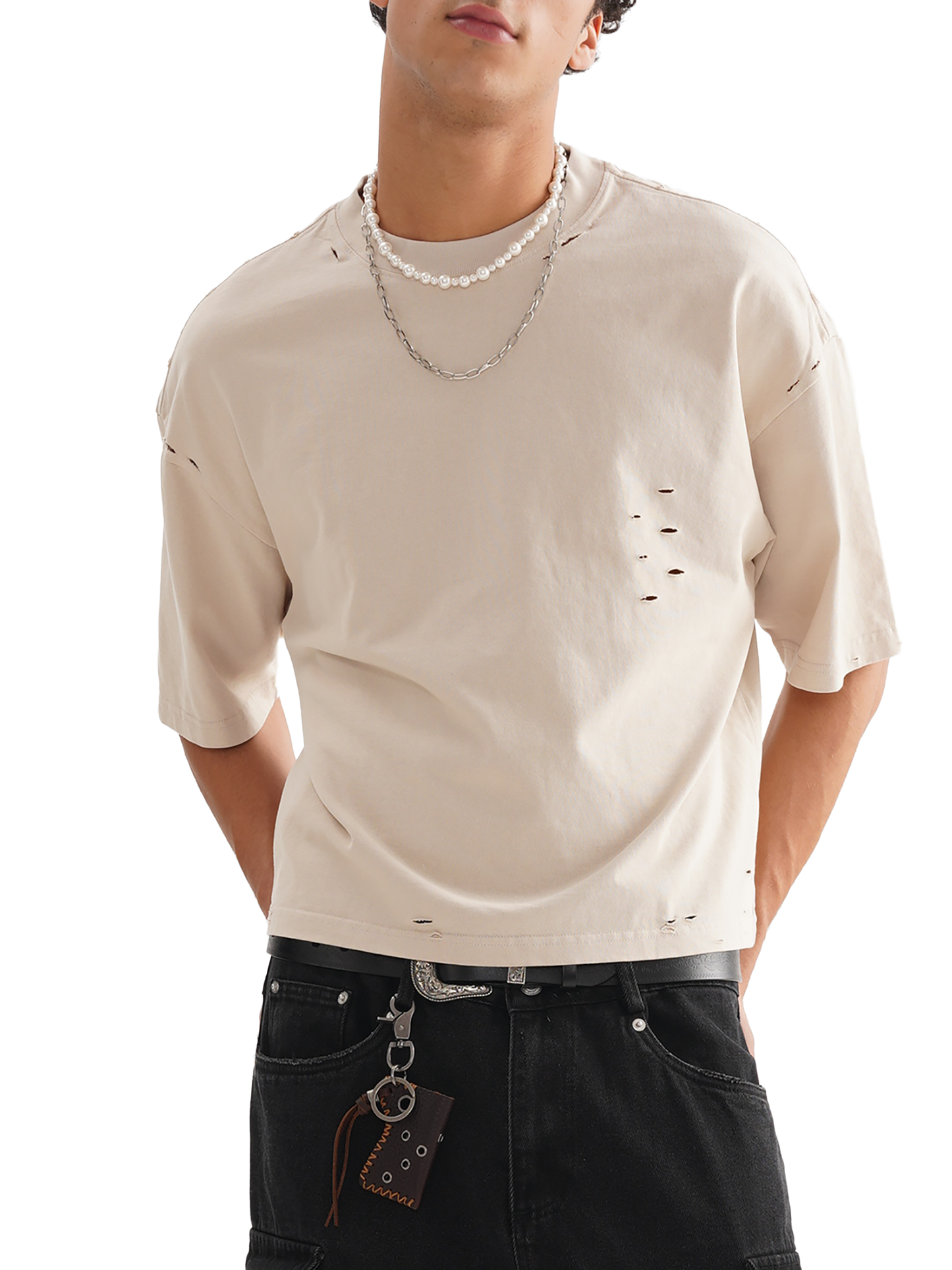 "Heartless" Classic Frayed Boxy Tee