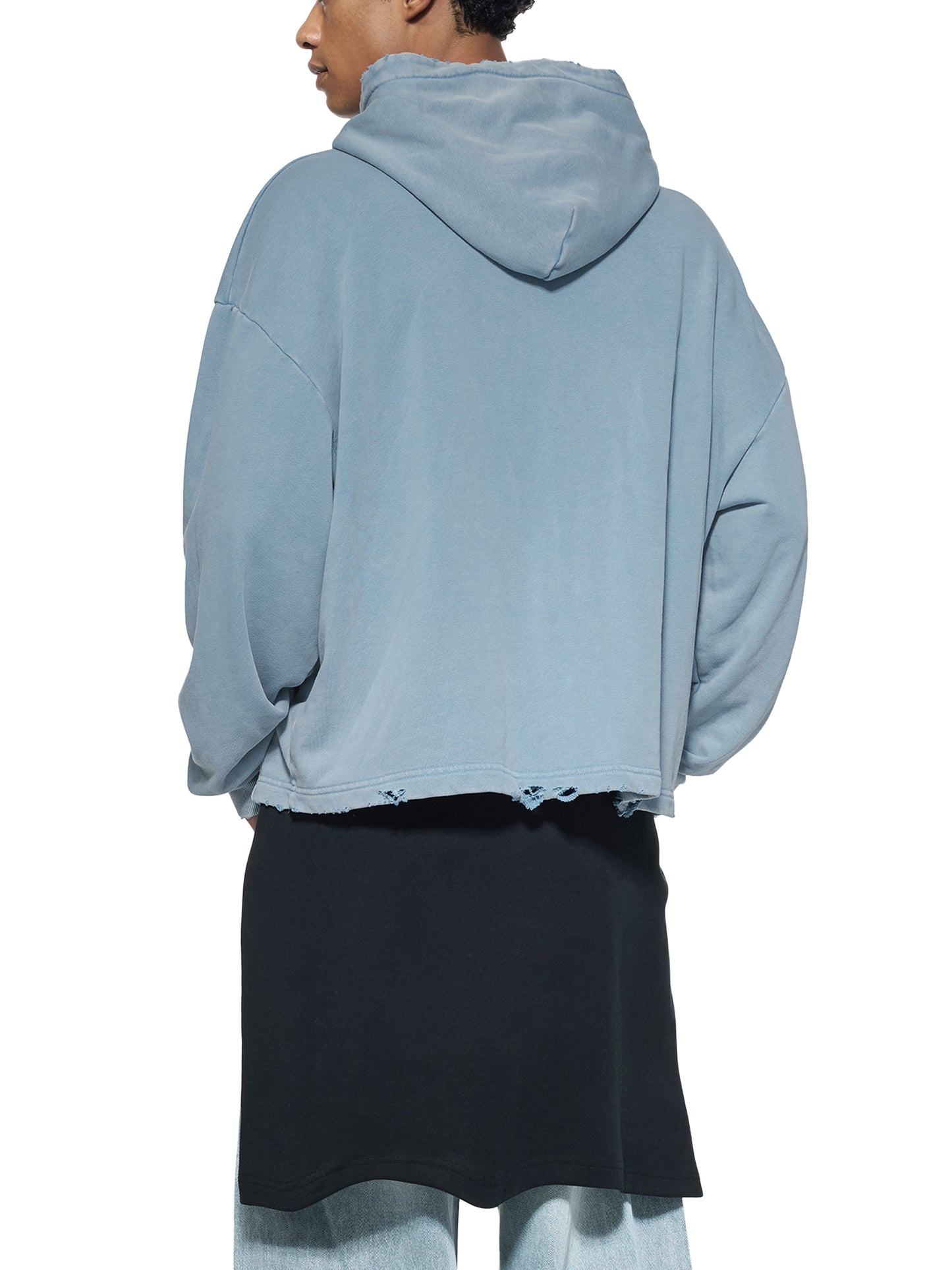 All In Vintage Washed Frayed-Hem Hoodie