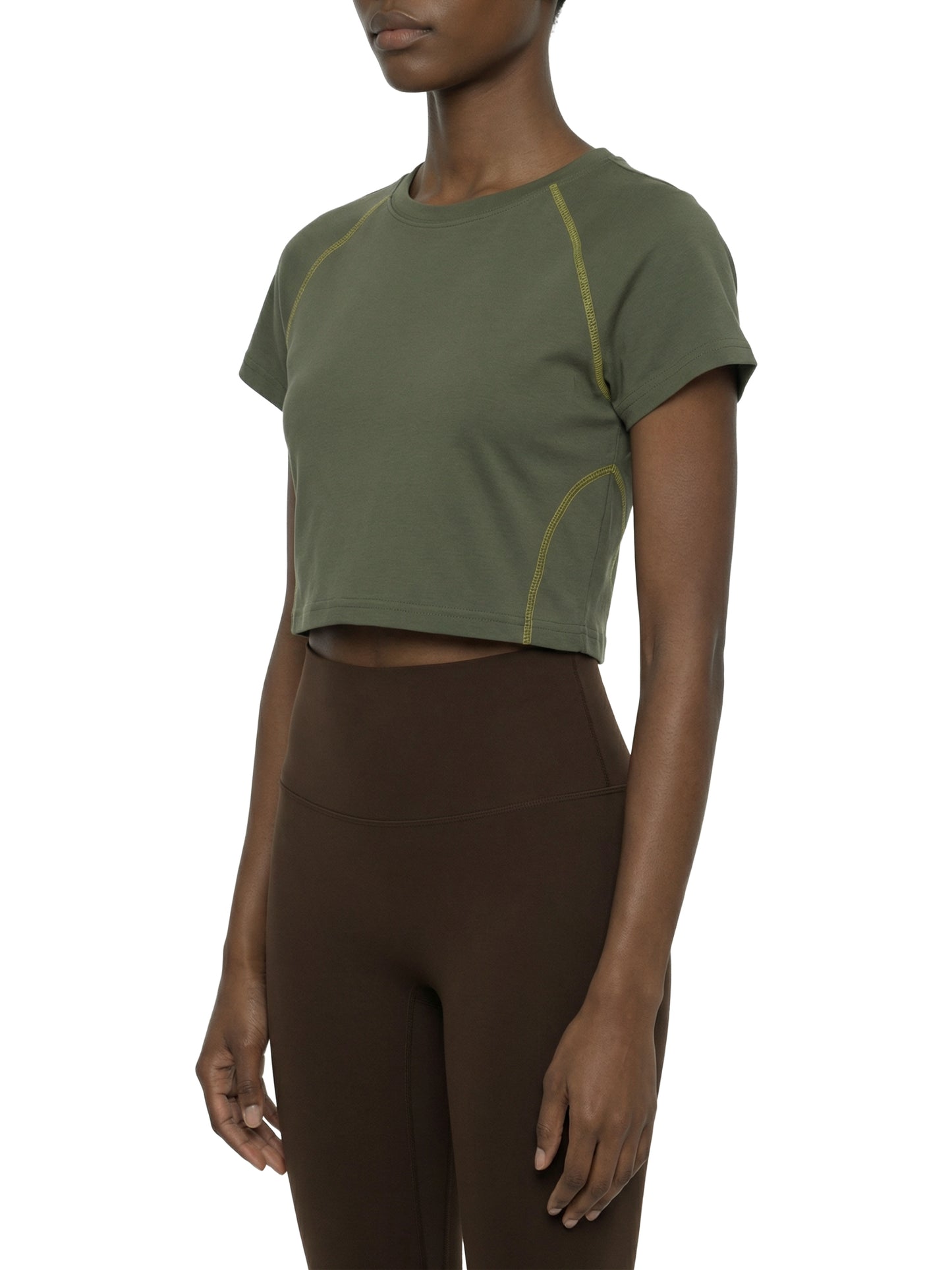 "Heartless" Women's Contrast Stitch Crop T-Shirt