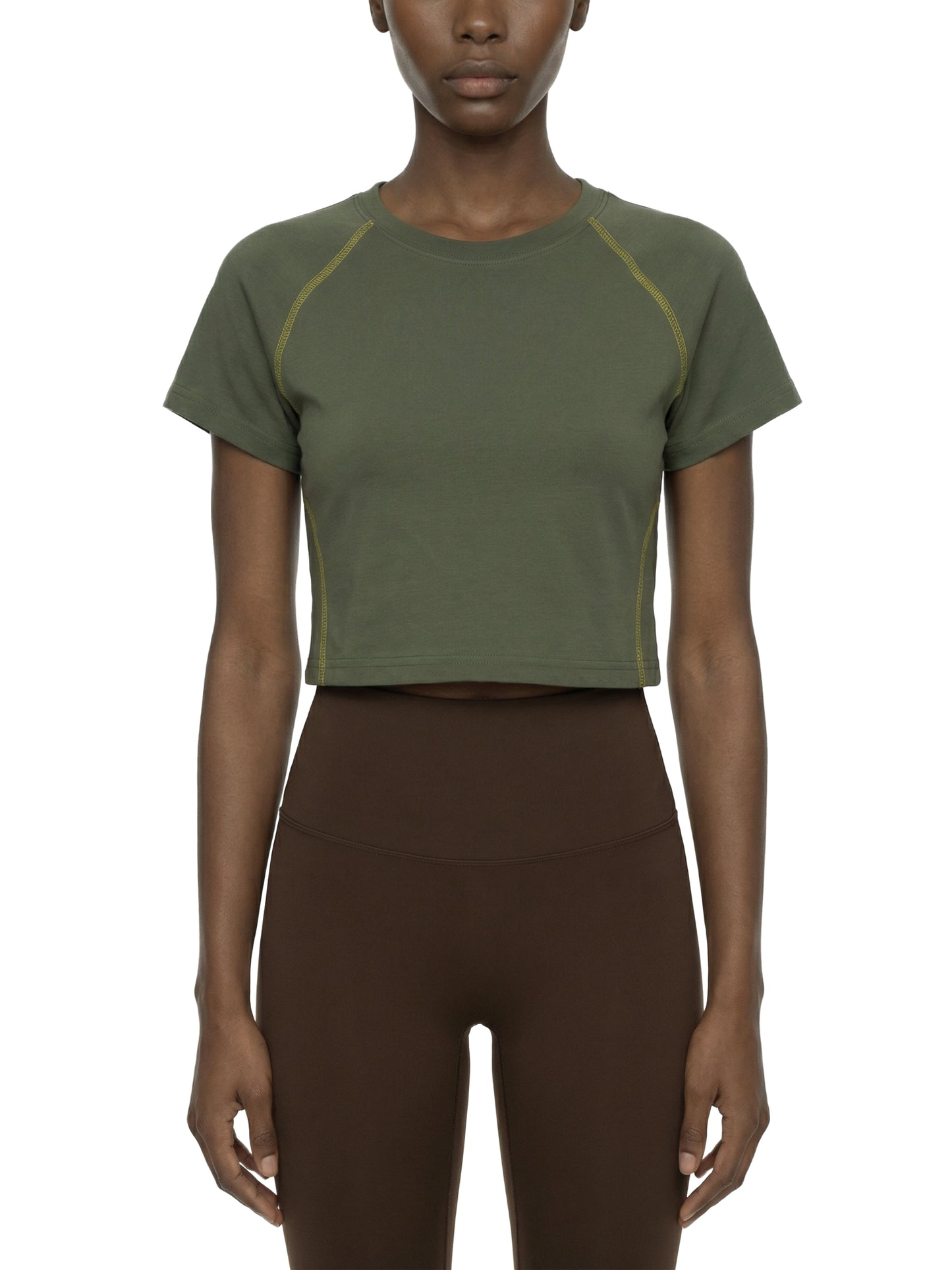"Heartless" Women's Contrast Stitch Crop T-Shirt