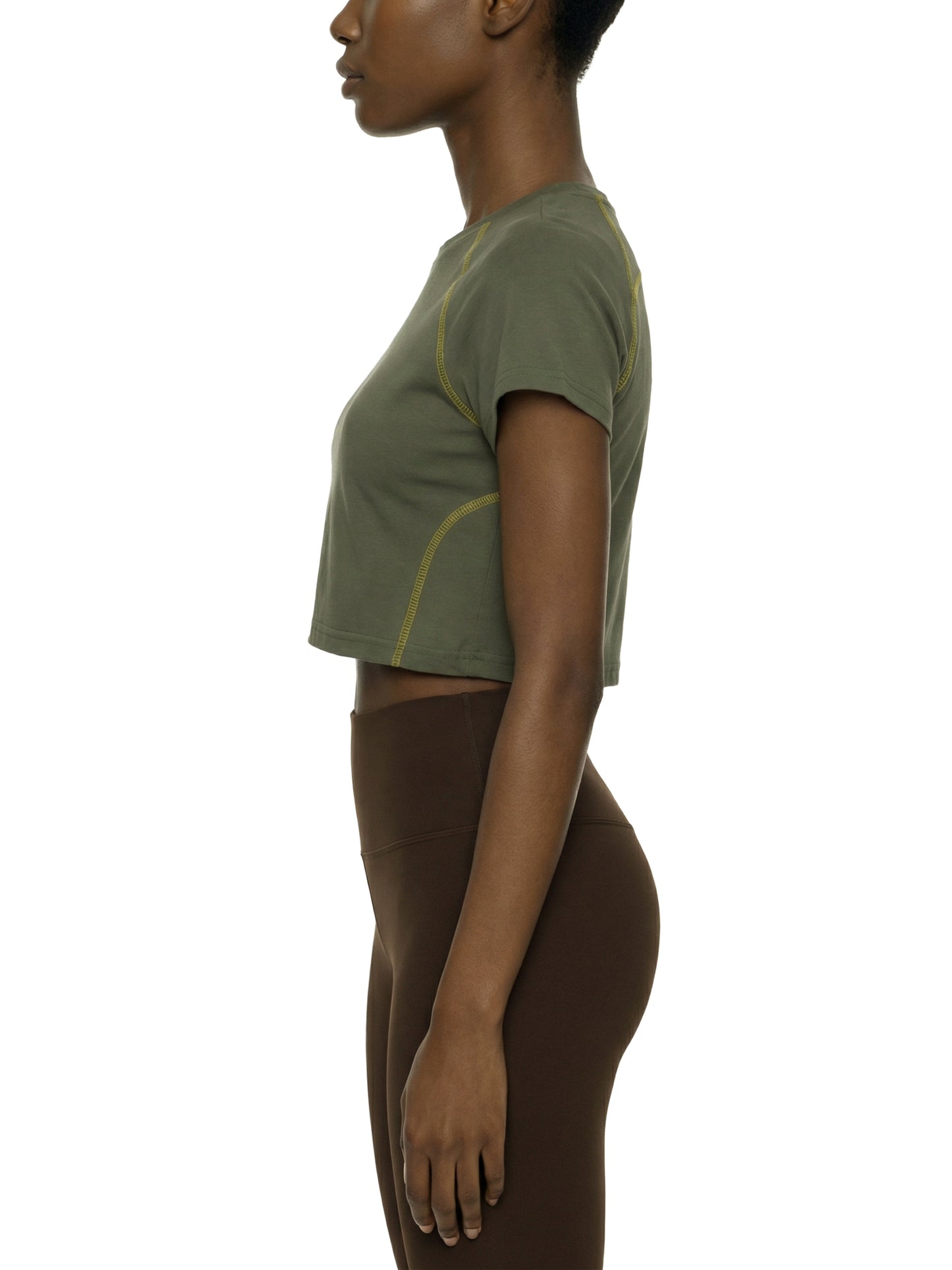 "Heartless" Women's Contrast Stitch Crop T-Shirt
